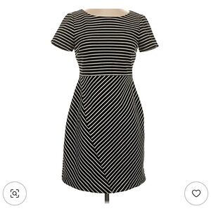 Tahari Sheath Dress Striped Dress, Ribbed & Lined. Excellent condition!